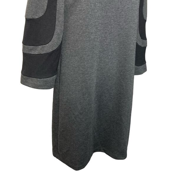 Boston Proper Muse Shift Mini Dress Mod Bell Sleeves Boat Neck A-Line Size 4 - Picture 13 of 16